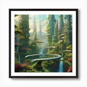 A.I. Blends with nature 11 Art Print