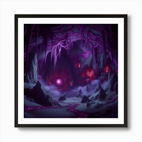 Corrupted Dark Cave Art Print