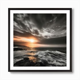 Sunset Over The Ocean 229 Art Print