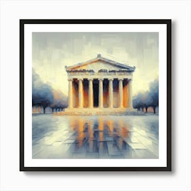 Old Artemis Temple - Painting Art Print