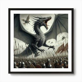 Dragon Battle Art Print
