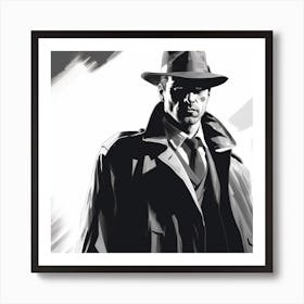 Man In Hat 1 Art Print