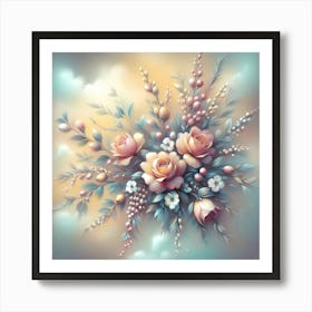 Roses In The Sky 1 Art Print