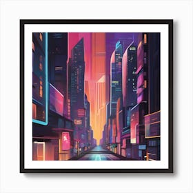 Futuristic City 26 Art Print