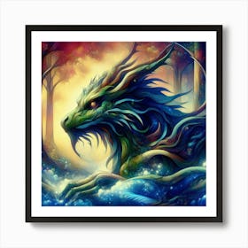 Dragon In The Forest Art Print