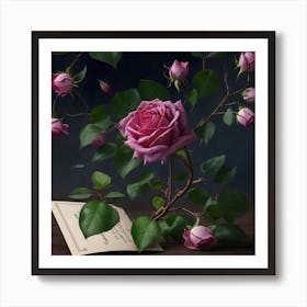 Pink Roses 1 Art Print