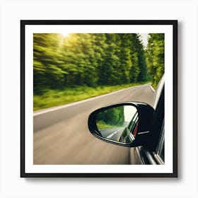 Car Driving On The Road Art Print