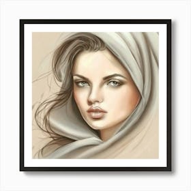 Portrait Of A Woman 2 Art Print