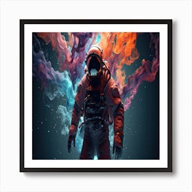 Spaceman In Space Art Print