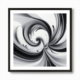 Black and White Abstract Art 203 Art Print