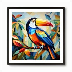 Cubism Art, Toucan 2 Art Print