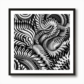 Black and White Abstract Art 292 Art Print