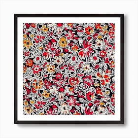 Jasmine Jive Bloom London Fabrics Floral Pattern 5 Art Print