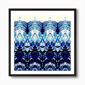 Abstract Blue Pattern 1 Art Print