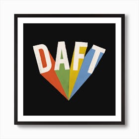 Daft Poster im minimalistischen Stil für Wohnzimmer