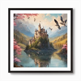 Castle On The Lake Art Print