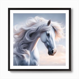White Horse   Art Print