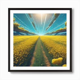 Field Of Yellow Daisies Art Print