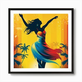 Dancer At The Beach Art Print