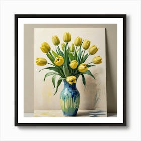 Green Tulips Hallway Art Print (3) Art Print