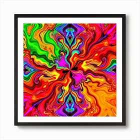 Psychedelic Abstract Painting Art Print