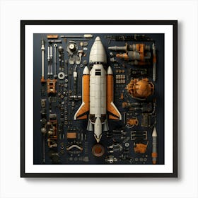 Exploding A Rocket Art Print