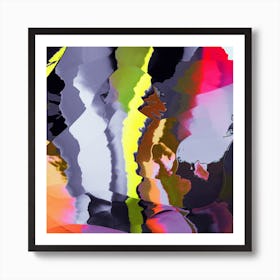 Neon Flashing In Art Print