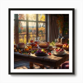 Autumn Table Art Print