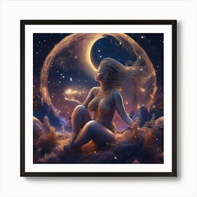 Moon Goddess Art Print