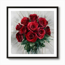 Red Roses 11 Art Print