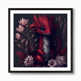 Little Red Dragon 1 Art Print