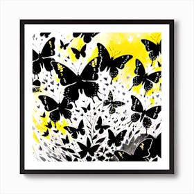 Butterflies In Flight 1 Art Print