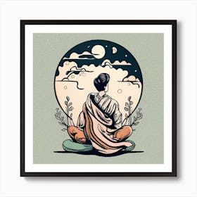 Buddha In Meditation Art Print