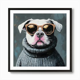 Too Cool Pitbull 10 Art Print