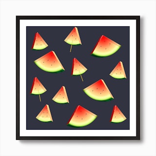 Watermelon Square Art Print