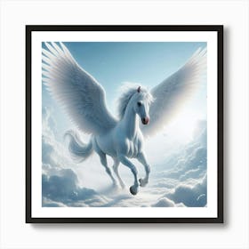 White Horse In The Sky Art Print