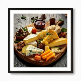 Firefly Artisan Cheese Board With Gourmet Selections 45180 Art Print