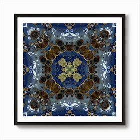 The Pattern Is Blue Bubbles 4 Art Print