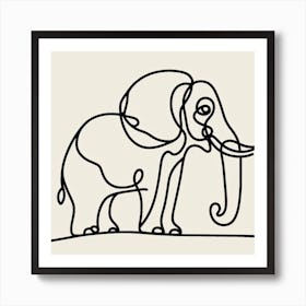 Elephant Picasso style 4 Art Print