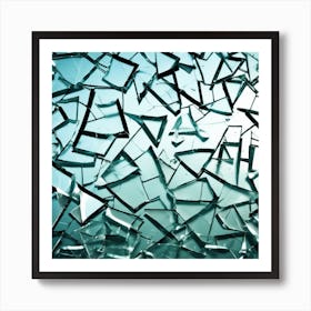 Broken Glass Background 7 Art Print