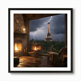 Eiffel Tower view Art Print
