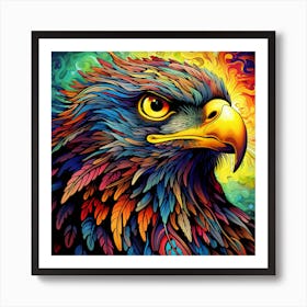 Colorful Eagle Art Print