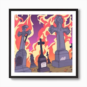 Graveyard 10 Art Print