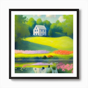 House By The Pond 12 Art Print