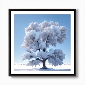 Tree In The Snow 3 Art Print