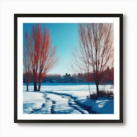 A Rural Walk in Winter Art Print