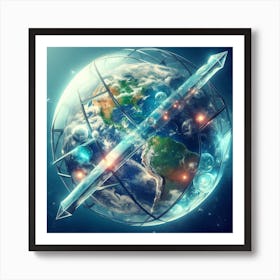 Earth In Space 17 Art Print