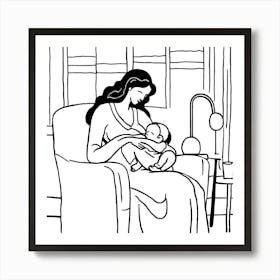 Mother Breastfeeding Her Baby Poster