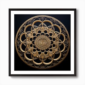 Golden Mandala 1 Art Print