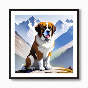 St Bernard 1 Art Print